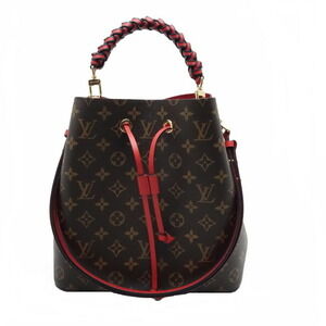 Louis Vuitton Bag Shoulder Monogram NeoNoe Woven Handle Red
